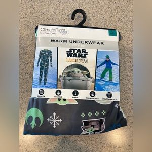 New Climate Right Cuddl Duds Boys Star Wars Warm Underwear Thermal Size Large